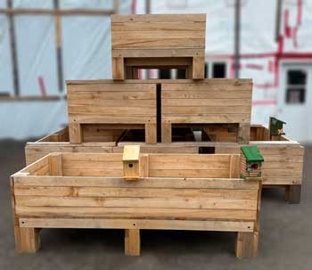 Raised Hemlock Garden Boxes