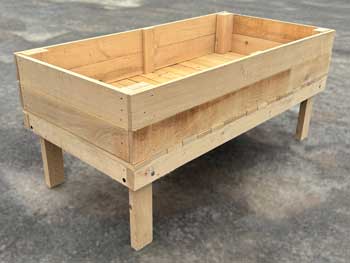 Raised Hemlock Garden Planter Box